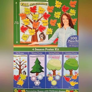 Seasonal Window or Classroom Decorations! Set of 100❄️🌷🏖️🍁